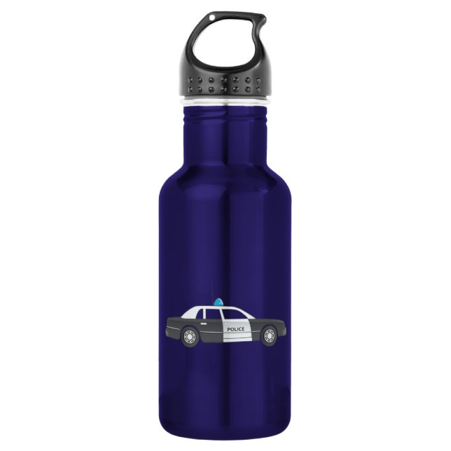 Cartoon Police Patrol Car 532 Ml Water Bottle (Front)