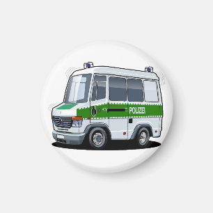 Cartoon Police Van Magnet