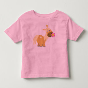 Cartoon Pony and Flower children T-shirt