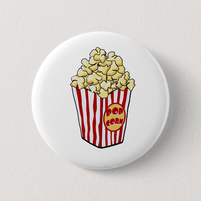 Cartoon Popcorn Bag Button (Front)