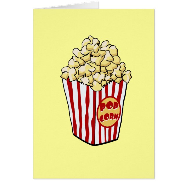 Cartoon Popcorn Bag Card (Front)