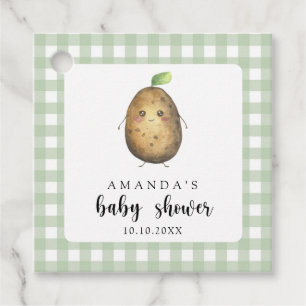 Cartoon Potato Baby Shower Favour Tags