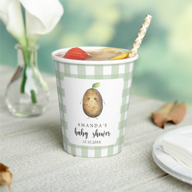 Cartoon Potato Baby Shower Paper Cups (Insitu)