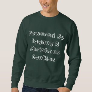 Cartoon  Powered By Eggnog Christmas Men’s Sweater