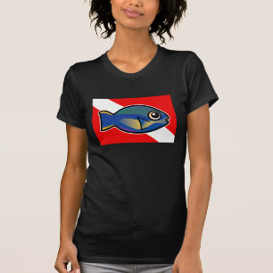 Cartoon Princess Parrotfish Dive Flag T-Shirt