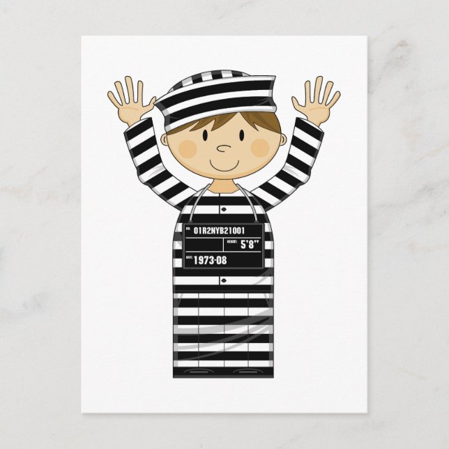 Cartoon Prisoner Postcard (Front)