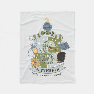 Cartoon Proud Slytherin Crest Fleece Blanket