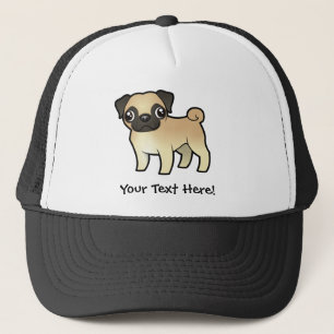 Cartoon Pug Trucker Hat