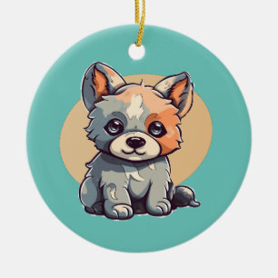 CARTOON PUPPY CERAMIC ORNAMENT