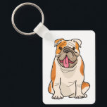 Cartoon Puppy Dog Lover Gifts Cute English Bulldog Keychain<br><div class="desc">Are you a proud Bulldog dad or Bulldog mom of a cute puppy dog? If so, this cute cartoon English Bulldog keychain is fun for you. Dog lover keychains are fun for * dog rescue and adoption programs * gifts - birthday, christmas, anniversary * businesses - dog groomers, trainers, vets,...</div>