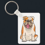 Cartoon Puppy Dog Lover Gifts Cute English Bulldog Keychain<br><div class="desc">Are you a proud Bulldog dad or Bulldog mom of a cute puppy dog? If so, this cute cartoon English Bulldog keychain is fun for you. Dog lover keychains are fun for * dog rescue and adoption programs * gifts - birthday, christmas, anniversary * businesses - dog groomers, trainers, vets,...</div>