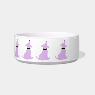 Cartoon purple dog Pig Dog Bowl