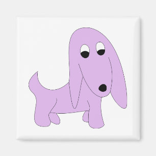 Cartoon purple dog Pretty Pooch Magnet