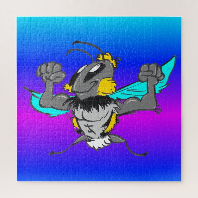 Cartoon Puzzle: Cute Bumble Bee Jigsaw Puzzle (Vertical)