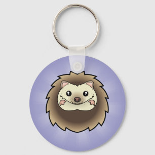 Cartoon Pygmy Hedgehog Keychain