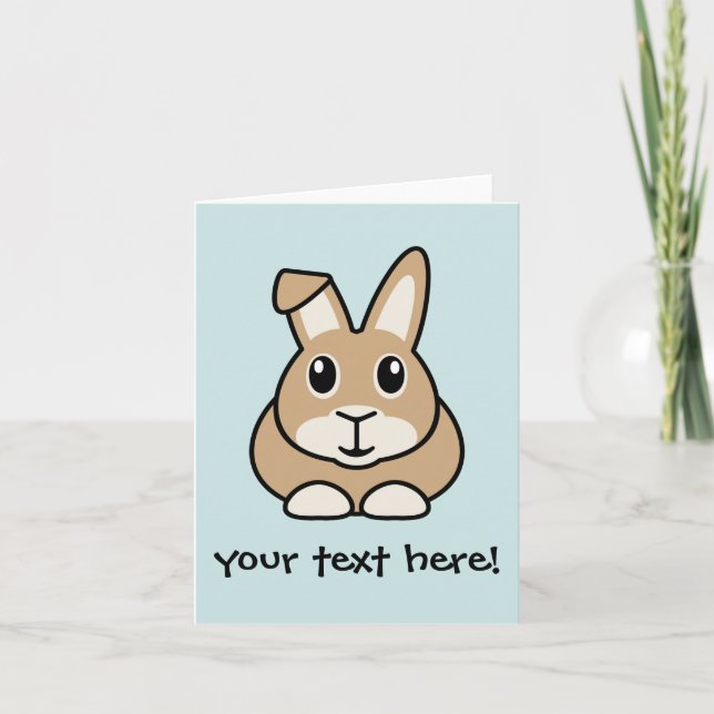 Cartoon Rabbit Carte de voeux (Devant)