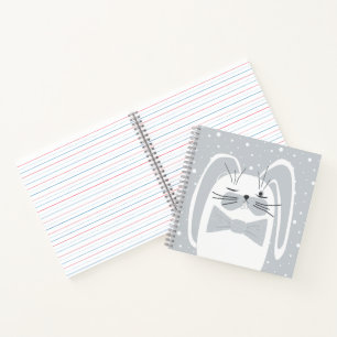 Cartoon rabbit, symbol 2023.  notebook
