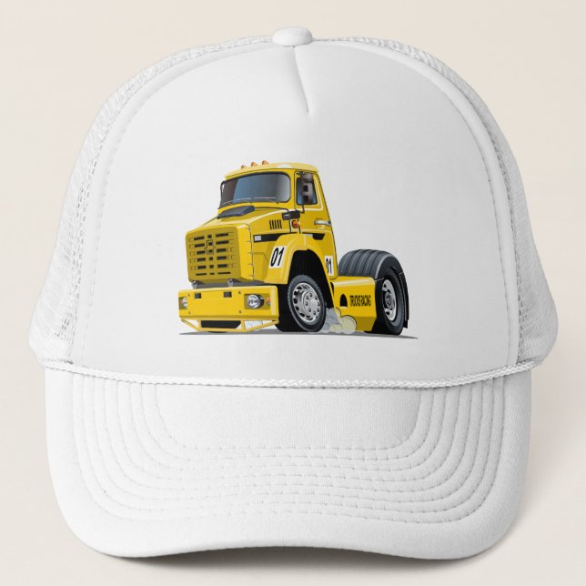 Cartoon Racing truck Trucker Hat (Front)