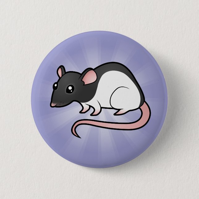 Cartoon Rat 2 Inch Round Button (Front)