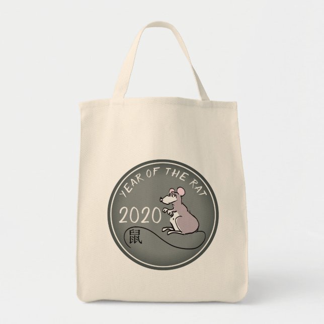 Cartoon Rat Chinese New Year 2020 Gorcery TB Tote Bag (Front)