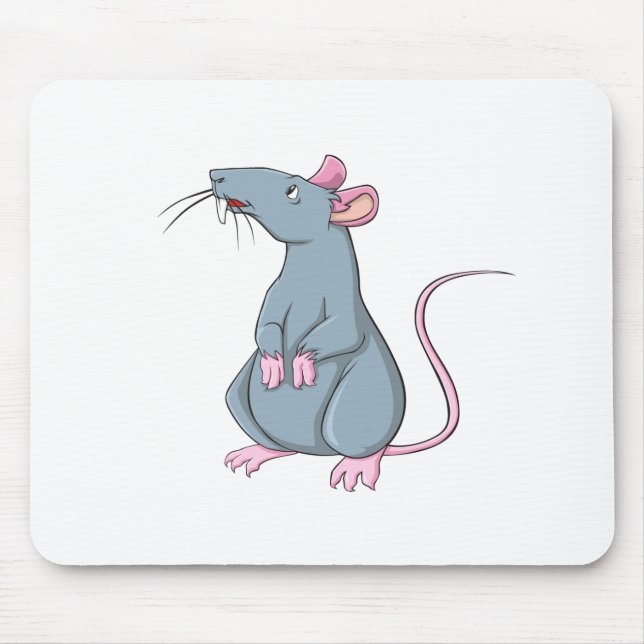 Cartoon Rat Mouse Pad (Front)