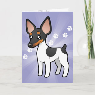 Cartoon Rat Terrier / Toy Fox Terrier Card