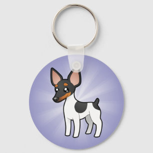 Cartoon Rat Terrier / Toy Fox Terrier Keychain