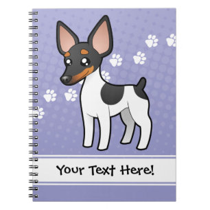 Cartoon Rat Terrier / Toy Fox Terrier Notebook