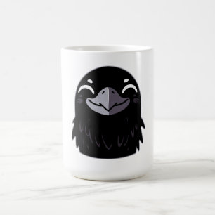 Cartoon Raven - Smiling Coffee Mug