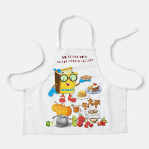 Cartoon Recipe Book Apron