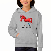 Cartoon Red Horse