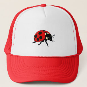 Cartoon Red Ladybug Cute Insect Character Trucker Hat