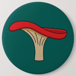 Cartoon Red Mushroom 6 Inch Round Button