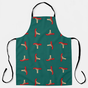 Cartoon Red Mushroom Apron