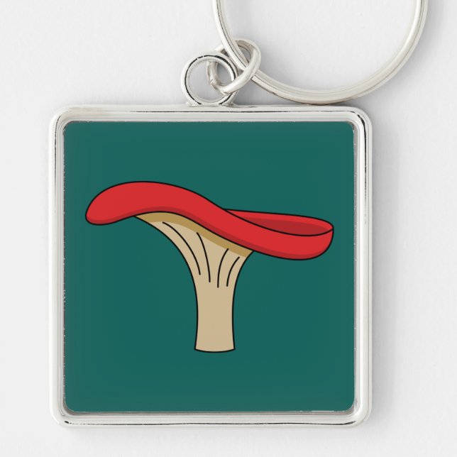 Cartoon Red Mushroom Keychain (Front)