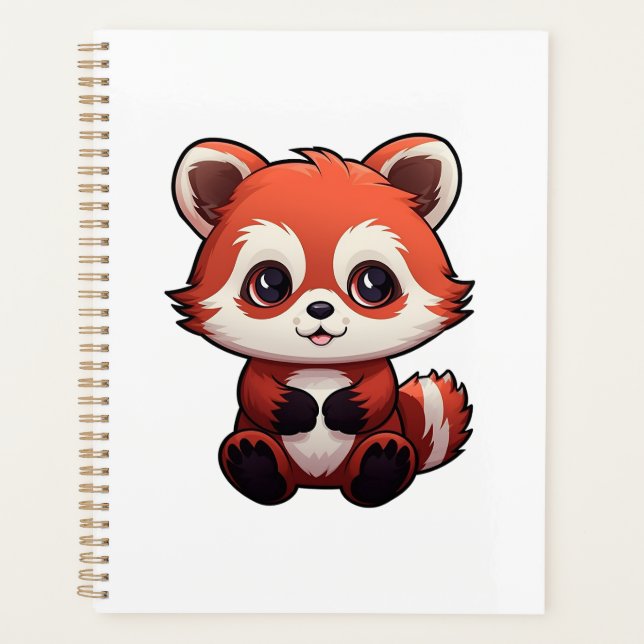Cartoon red panda illustration planner (Front)
