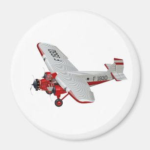 Cartoon retro airplane magnet