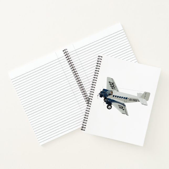 Cartoon retro airplane notebook (Inside)
