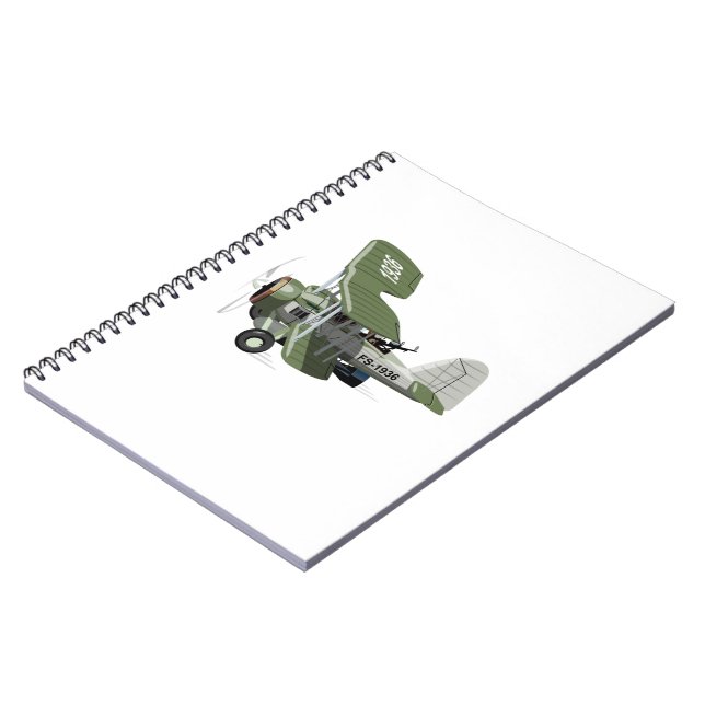 Cartoon retro airplane notebook (Left Side)