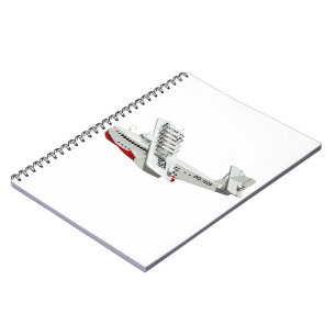 Cartoon retro airplane notebook