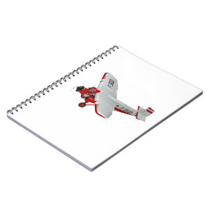 Cartoon retro airplane notebook