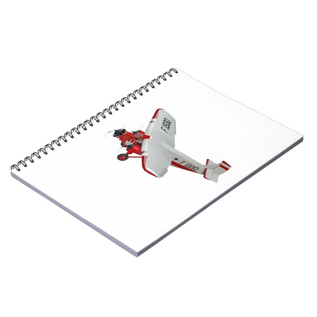 Cartoon retro airplane notebook (Left Side)