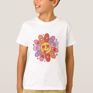 cartoon retro groovy hippie lover daisy flower T-Shirt