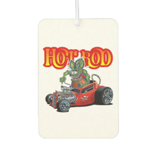 Cartoon retro hot rod air freshener