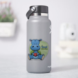 Cartoon Rhino   4"x 4"- Glossy Transparent