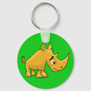 Cartoon Rhino Keychain