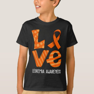 Cartoon Ribbon Love Leukaemia Awareness T-Shirt
