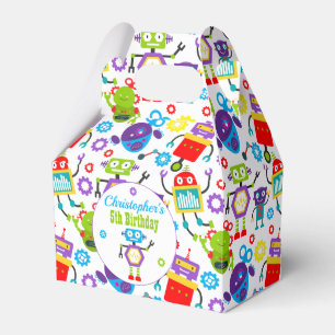 Cartoon Robot Theme Birthday Party Favor Box