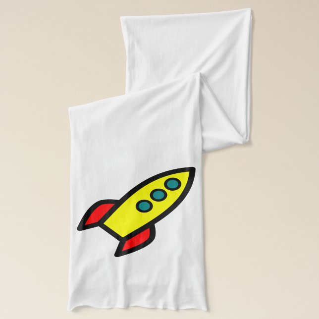 Cartoon Rocket Scarf (Left)