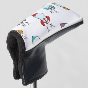 Cartoon Rocket Ship Fun Design Golf Head Cover